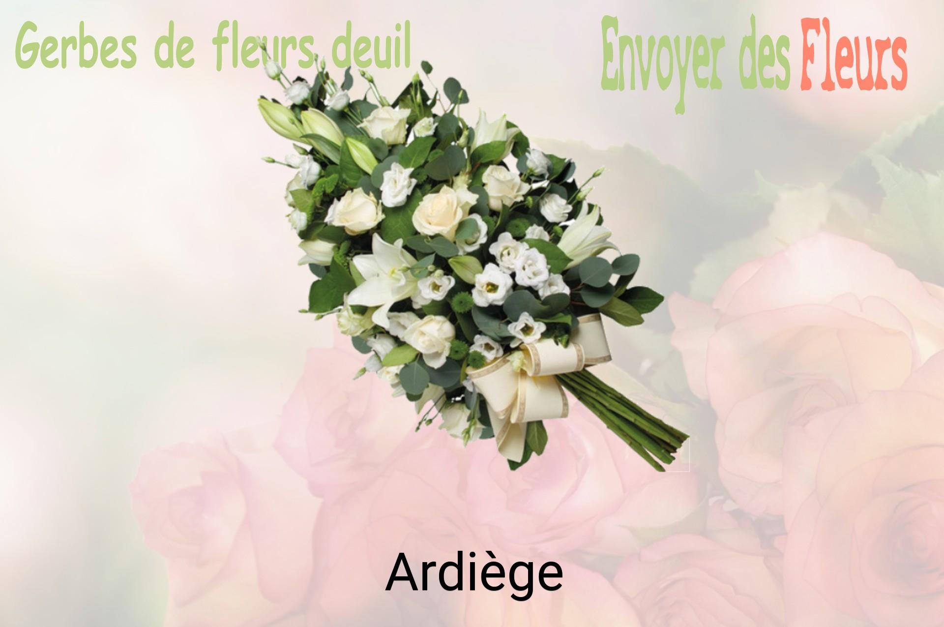 Gerbe de fleurs de deuil livrée à Ardiège